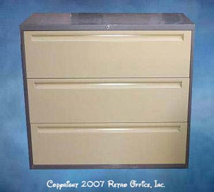 Vintage Steel Lateral File Cabinet